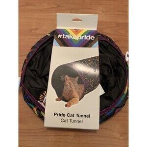 Take Pride Black Rainbow Pride Cat Tunnel Black Mult-Ciolor